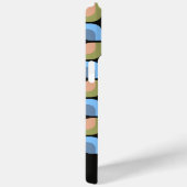 ブルータンベージュグリーンブラックミッドセンチュリーアートパターン Case-Mate iPhoneケース (裏面 / 右)
