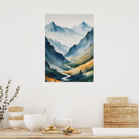 ブルータンマウンテンシーン ポスター (キッチン)