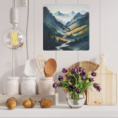 ブルータンマウンテンシーン ラージ壁時計