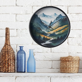 ブルータンマウンテンシーン ラージ壁時計