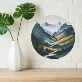 ブルータンマウンテンシーン ラージ壁時計