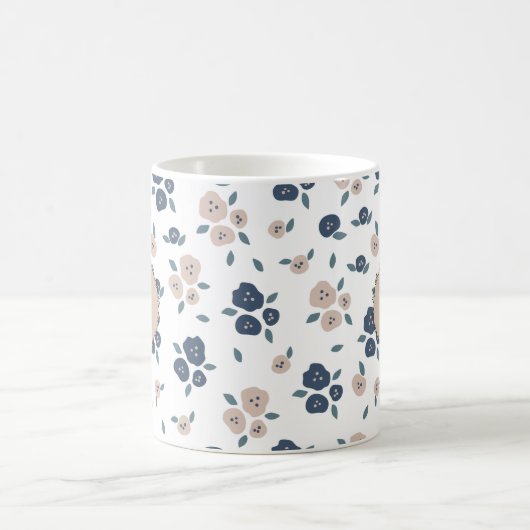 ブルータンリーフファームハウスカントリー素朴キュート コーヒーマグカップ (中央)
