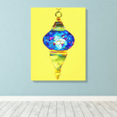 ブルーターキッシュランプモザイクアートウォーターカラー キャンバスプリント (インサイチュ (ウッドフロア))