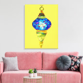 ブルーターキッシュランプモザイクアートウォーターカラー キャンバスプリント (インサイチュ (リビング))