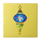 ブルーターキッシュランプモザイクアートウォーターカラー タイル (正面)