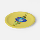 ブルーターキッシュランプモザイクアートウォーターカラー ペーパープレート (アングル)