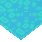 ブルーターコイズすりガラス柄抽象芸術アート ショートテーブルランナー (コーナー)