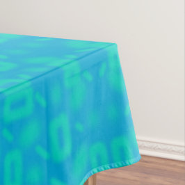 ブルーターコイズすりガラス柄抽象芸術アート テーブルクロス