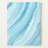 ブルーターコイズと金ゴールド大理石 | お名前 プランナー手帳 (裏面)