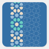 ブルーターコイズの静謐 スクエアシール (正面)