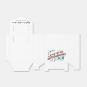 ブルーターコイズグリーンフラワードラゴンベビーシャワー フェイバーボックス (折り畳みなし)