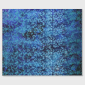 ブルーターコイズスターズ銀河系驚いた紙吹雪 ラッピングペーパー (フラット)