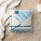 ブルーターコイズトライアングルクラシック地中海のルック クッション (ブランケット)