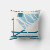 ブルーターコイズトライアングルクラシック地中海のルック クッション (裏面)