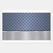 ブルーターコイズブラウンシルバーメタルルック ラッピングペーパーシート (正面)