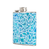 ブルーターコイズモザイクガラスタイルモダンシック フラスク (左)