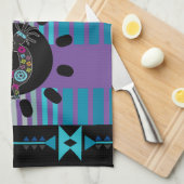 ブルーターコイズ南西ココペリ キッチンタオル (四つ折り)