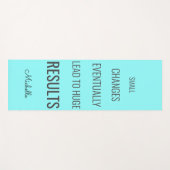 ブルーターコイズ感動的成功引用文 ヨガマット (正面(横))