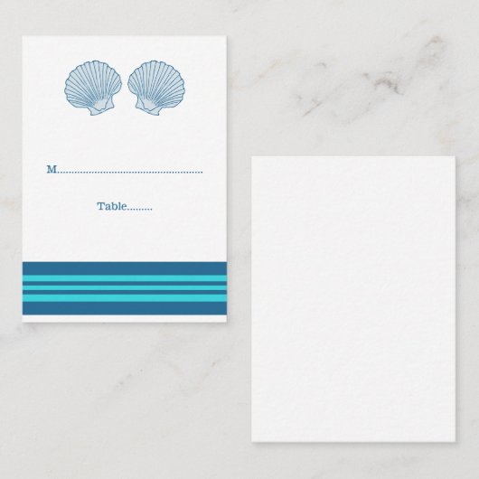 ブルーターコイズ航海のシーシェル座席表 プレイスカード (正面/裏面)