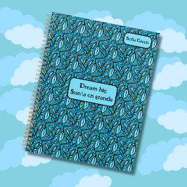 ブルーターコイズ葉ズドリームビッグスエニャエングランデ プランナー手帳