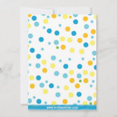 ブルータートルベビーシャワー招待状 招待状 (裏面)