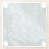 ブルータービュランスアクリル抽象芸術アート ガラスコースター (裏面)