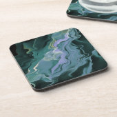 ブルータービュランスアクリル抽象芸術アート コースター (左側)