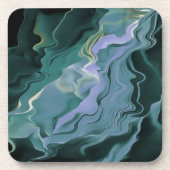 ブルータービュランスアクリル抽象芸術アート コースター (正面)