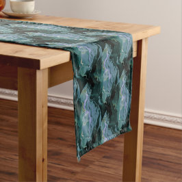 ブルータービュランスアクリル抽象芸術アート ショートテーブルランナー