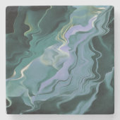 ブルータービュランスアクリル抽象芸術アート ストーンコースター (正面)