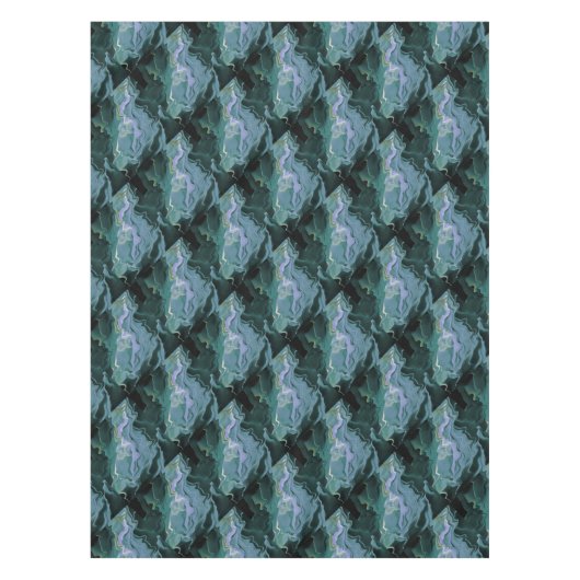 ブルータービュランスアクリル抽象芸術アート テーブルクロス (正面)