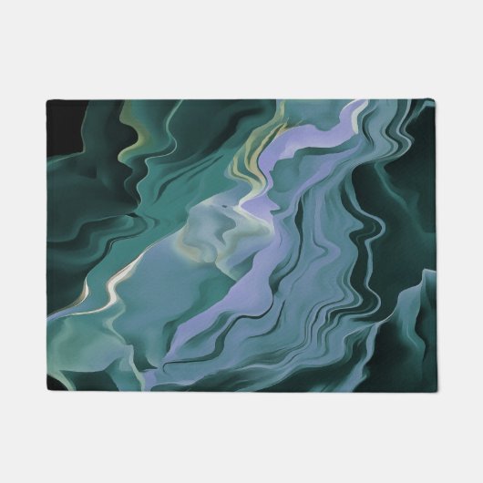 ブルータービュランスアクリル抽象芸術アート ドアマット (正面)