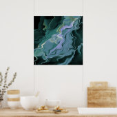 ブルータービュランスアクリル抽象芸術アート ポスター (キッチン)