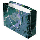ブルータービュランスアクリル抽象芸術アート ラージペーパーバッグ (裏面アングル)