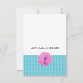 ブルーダイアモンズおよびフローラ誕生日招待状 招待状 (裏面)