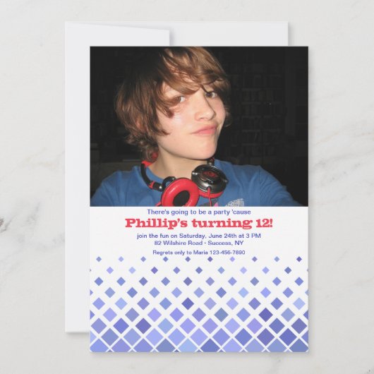 ブルーダイアモンズフォト招待状 招待状 (正面)