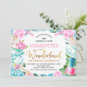 ブルーダイアモンドアリスinワンダーランド誕生日 招待状 (スタンド正面)