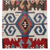 ブルーダイアモンドアローコンヤカウボーイサドル シャワーカーテン (正面)