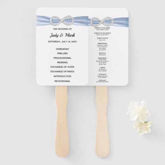 ブルーダイアモンドインフィニティ結婚式 プログラムファン ハンドファン (正面&裏面)