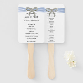 ブルーダイアモンドボウ結婚式 プログラム ハンドファン