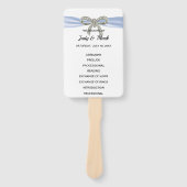 ブルーダイアモンドボウ結婚式 プログラム ハンドファン (正面)