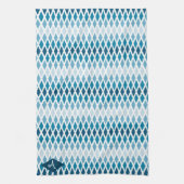 ブルーダイアモンドモノグラグラデーションム キッチンタオル (縦)