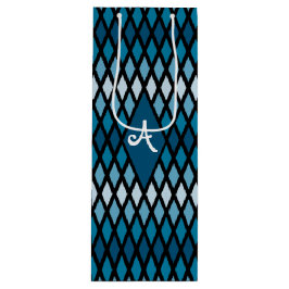 ブルーダイアモンドモノグラグラデーションム ワインギフトバッグ