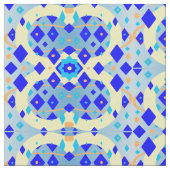 ブルーダイモダンアモンド抽象芸術織物 ファブリック (クローズアップ)