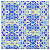 ブルーダイモダンアモンド抽象芸術織物 ファブリック (見本)