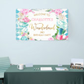 ブルーダイヤモンドアリスインワンダーランド誕生日 横断幕 (トレードショー)