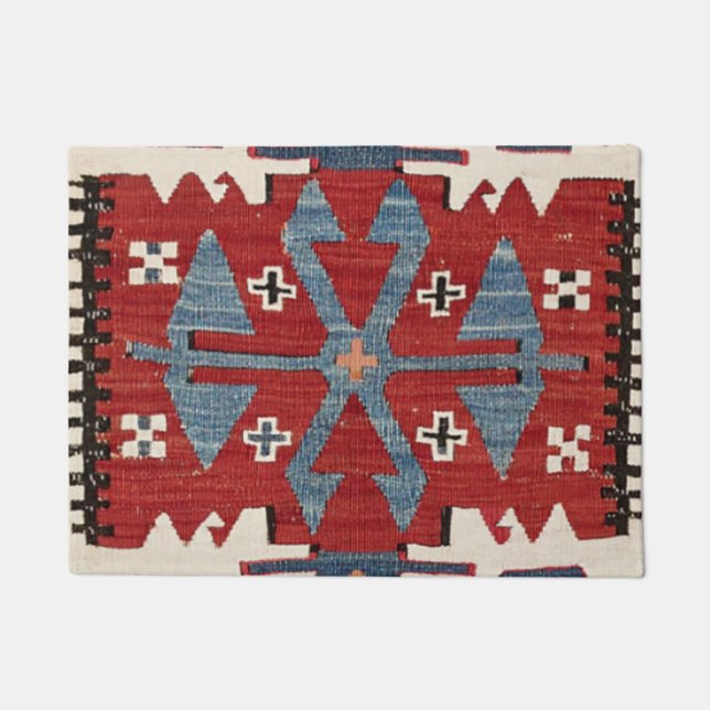 ブルーダイヤモンドアロー紺屋IIレッドカウボーイ  ドアマット (正面)