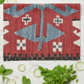 ブルーダイヤモンドアロー紺屋II 19世紀オーセンティック キッチンタオル (折り畳み)