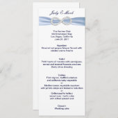 ブルーダイヤモンドインフィニティ結婚のメニューカード メニュー (正面/裏面)