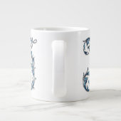 ブルーダイヤモンドスタッド「J」モノグラム専門マグカップ ジャンボコーヒーマグカップ (裏面)